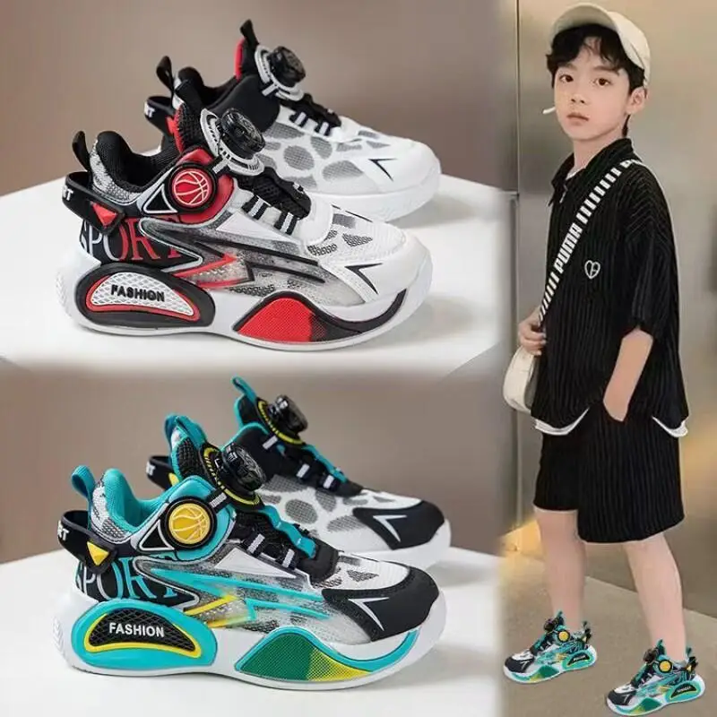 

Kawaii повседневная обувь, модная детская обувь, детские кроссовки, баскетбольная обувь для бега на мягкой подошве, дышащая сетка для мальчиков и девочек, 2025 г.