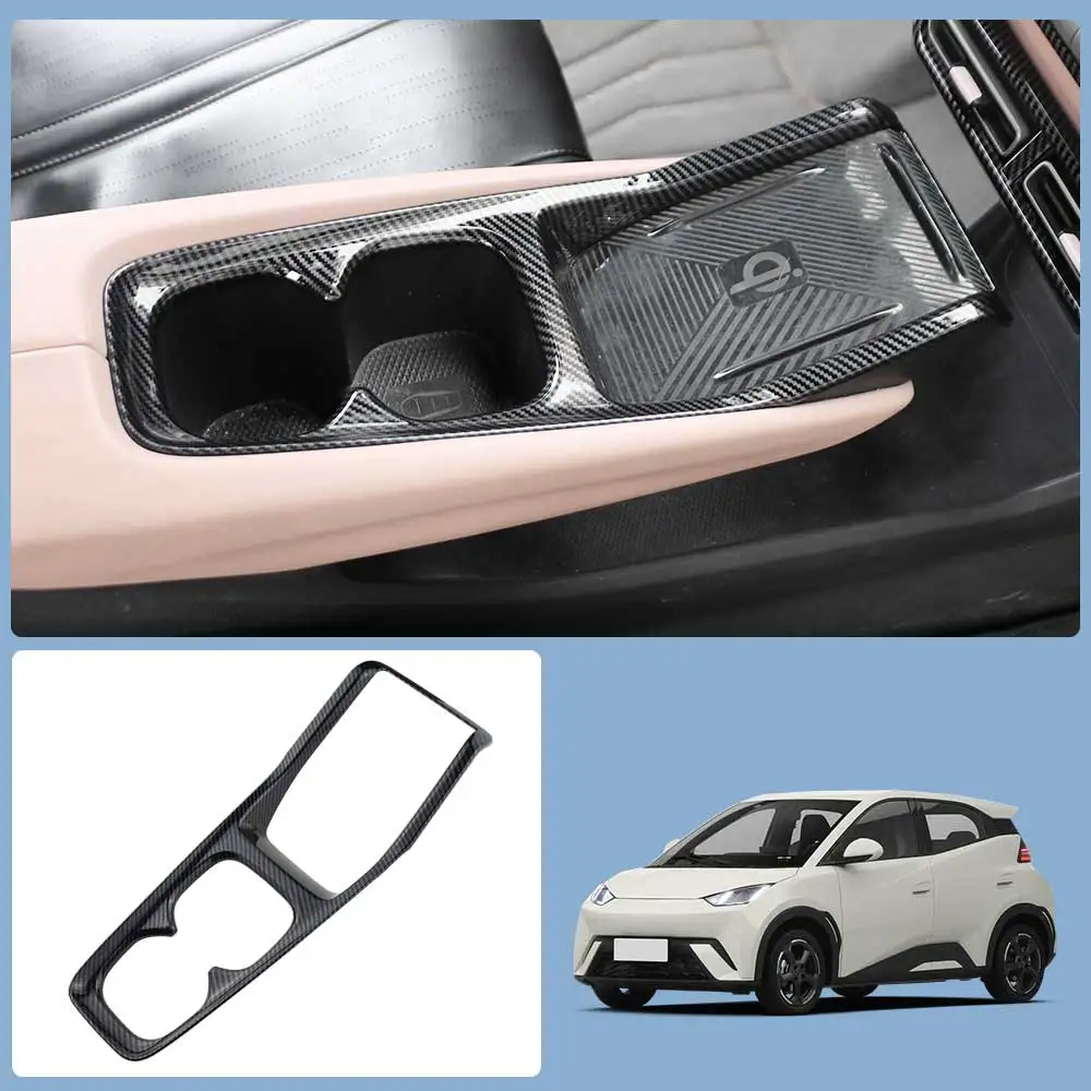 

For BYD Dolphin Surf Dolphin Mini Seagull 2024 2025 LHD Gear Shift Panel Sticker Water Cup Cover Frame Interior Accessories