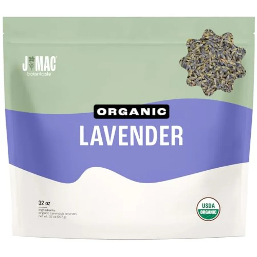 براعم اللافندر العضوية 32 أونصة 2 رطل حقيبة السائبة الزهور المجففة للعلاج بالروائح الاسترخاء الطبيعي لتقوم بها بنفسك العناية بالبشرة عشب عطر المنزل