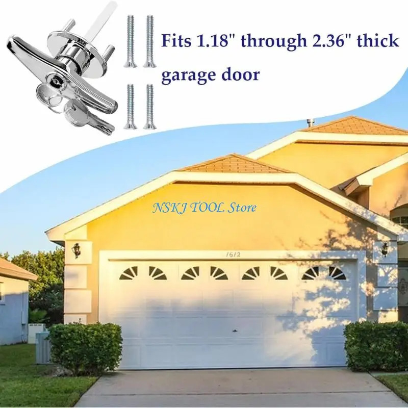 L8RC Zwaar type T-vormig garageslot Zinklegeringen Materiaal Onderdeel bevat 2 sleutels