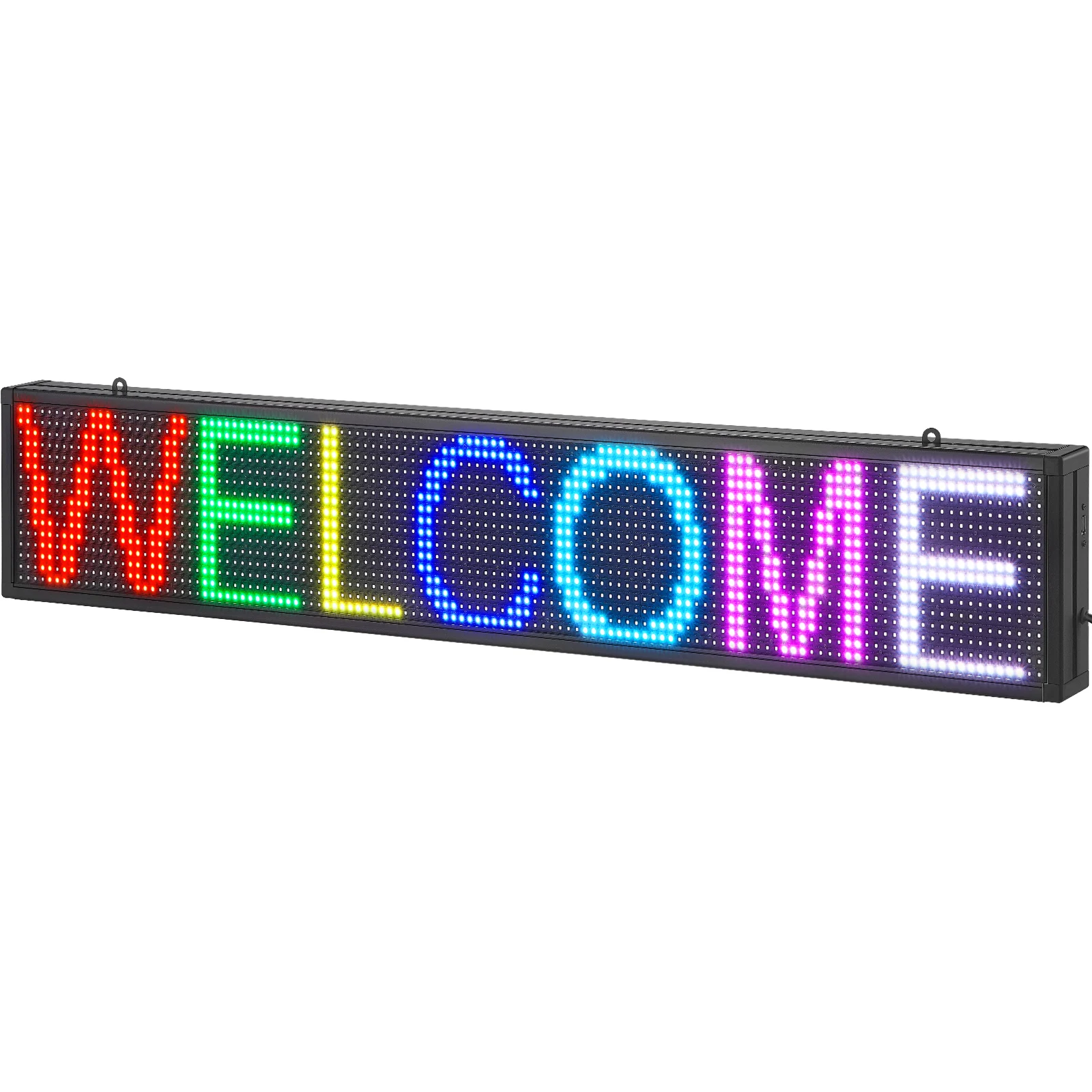 VEVOR  LED Sign Custom Text Animation Pattern Display Board WIFI USB Control Shop Sign for Store Business Party Bar Advertising