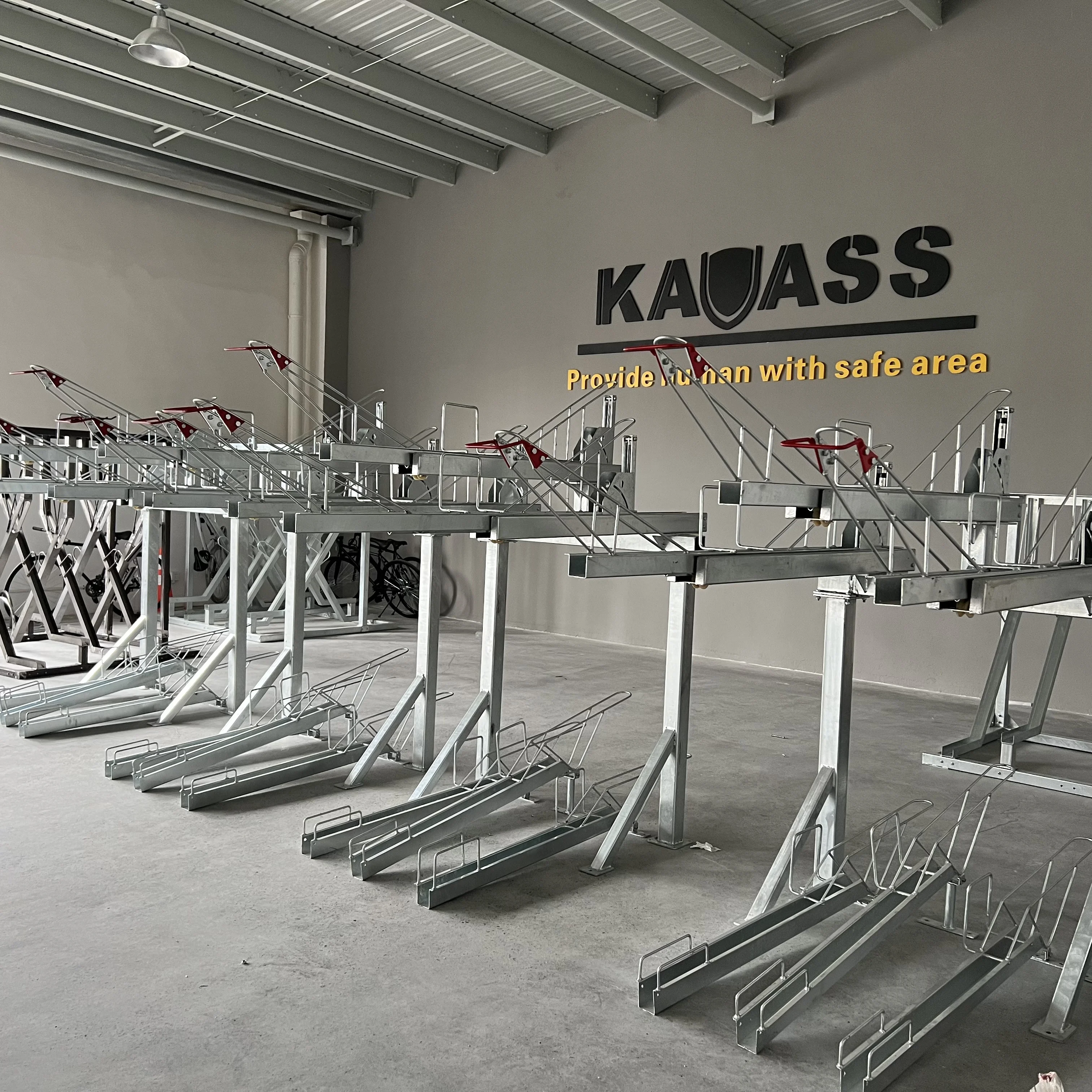 

KVS China Factory Bike Two Tier Bike Garage Storage Vertical Bike Storage Bicycle Bicycle Parking Rack