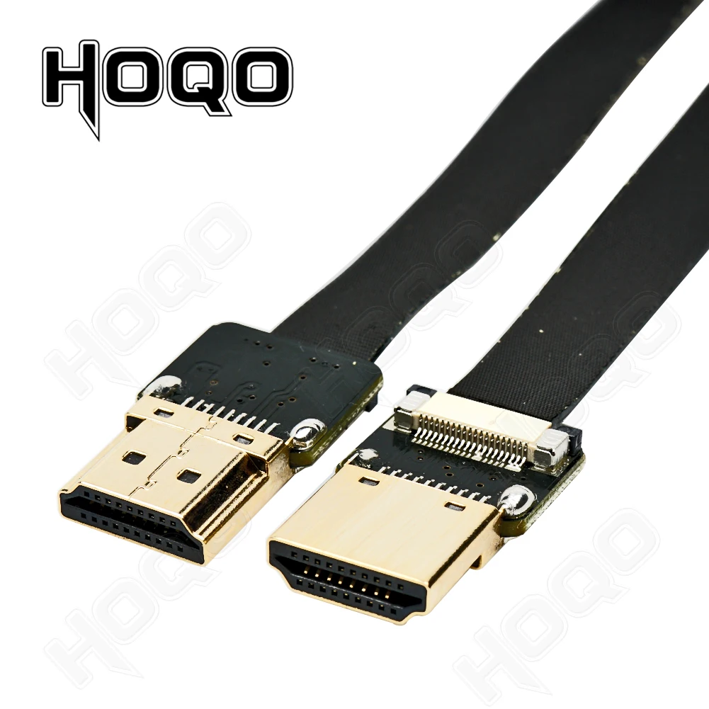 10cm 20cm 50cm FPV HDMI typ z męskiego na męskie HDMI FPC płaski kabel kompatybilny z Micro MINI HDMI do fotografii lotniczej multicoptera