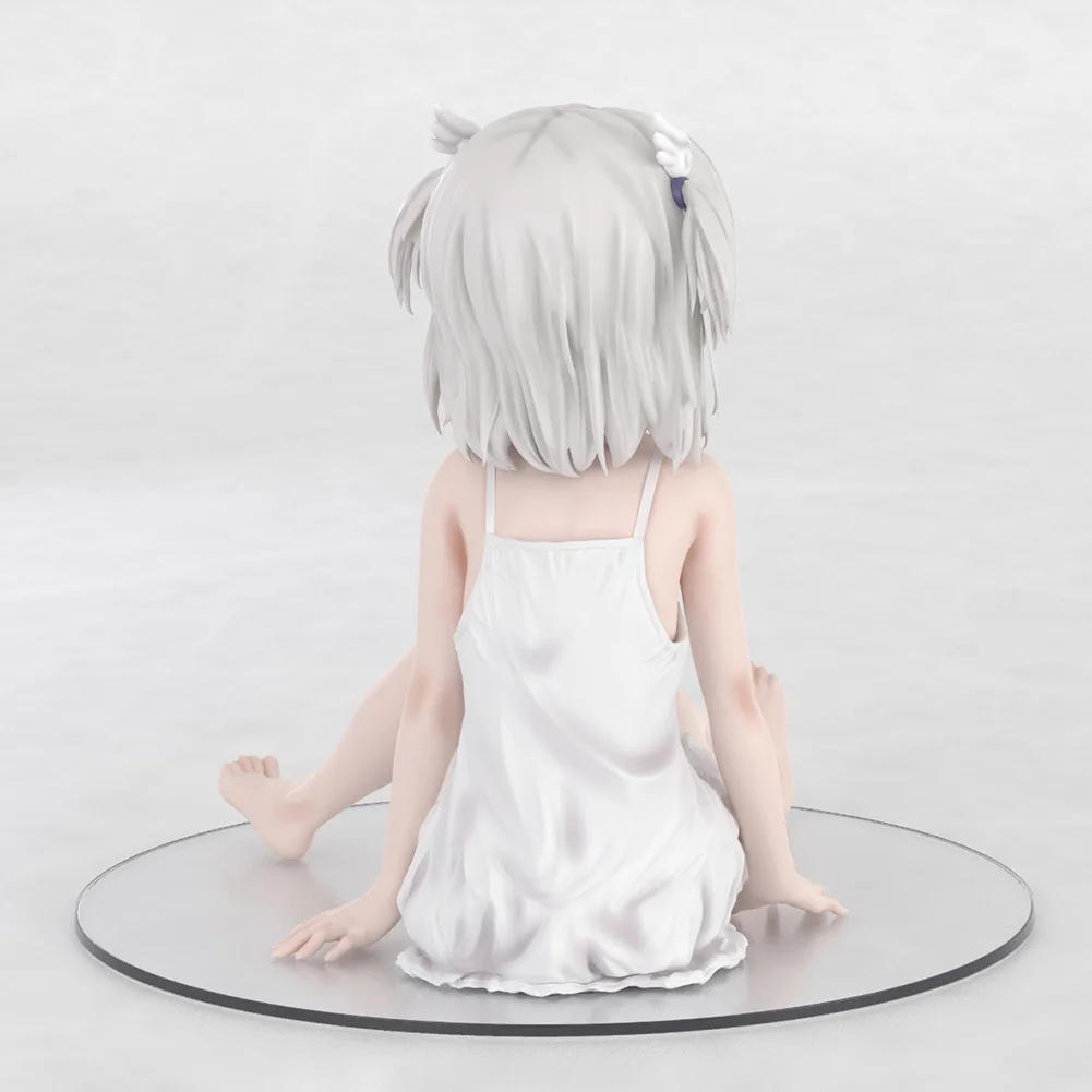 Figurka ilustracyjna Makoto Shiroikone siedząca figurki akcji Kawaii słodkie figurki akcji lalki model PVC statuetka prezenty 8cm