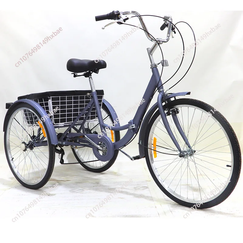 Elderly bicycle human tricycle 24-inch folding tricycle agricultural vehicle folding portable