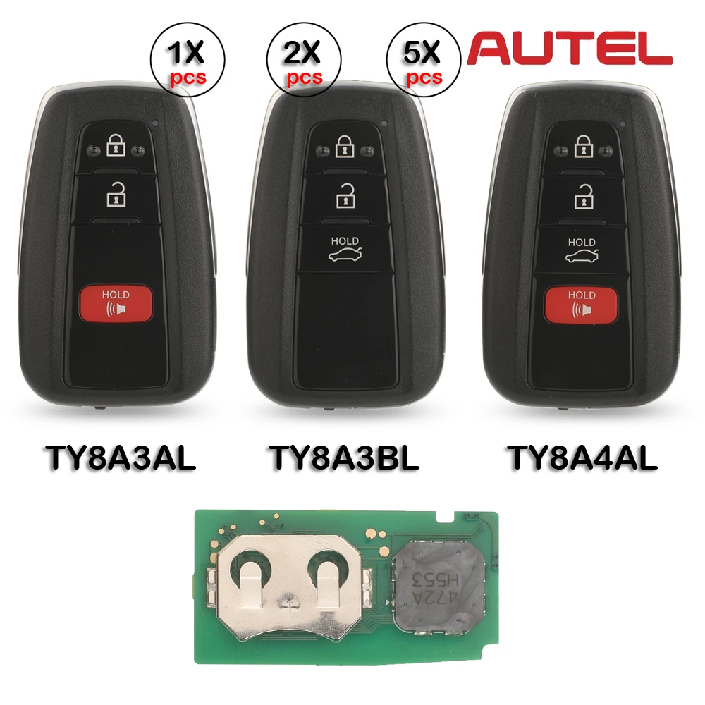jingyuqin for Toyota Style AUTEL IKEYTY8A3AL IKEYTY8A3BL IKEYTY8A4AL TY8A3AL TY8A3BL Universal Smart Remote Key KM100/IM508