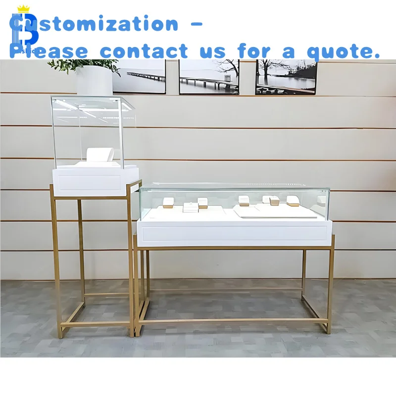 

Изготовленный на заказ модный ювелирный магазин из нержавеющей стали, светодиодное освещение, запираемая витрина, стеклянный шкаф для ювелирного магазина