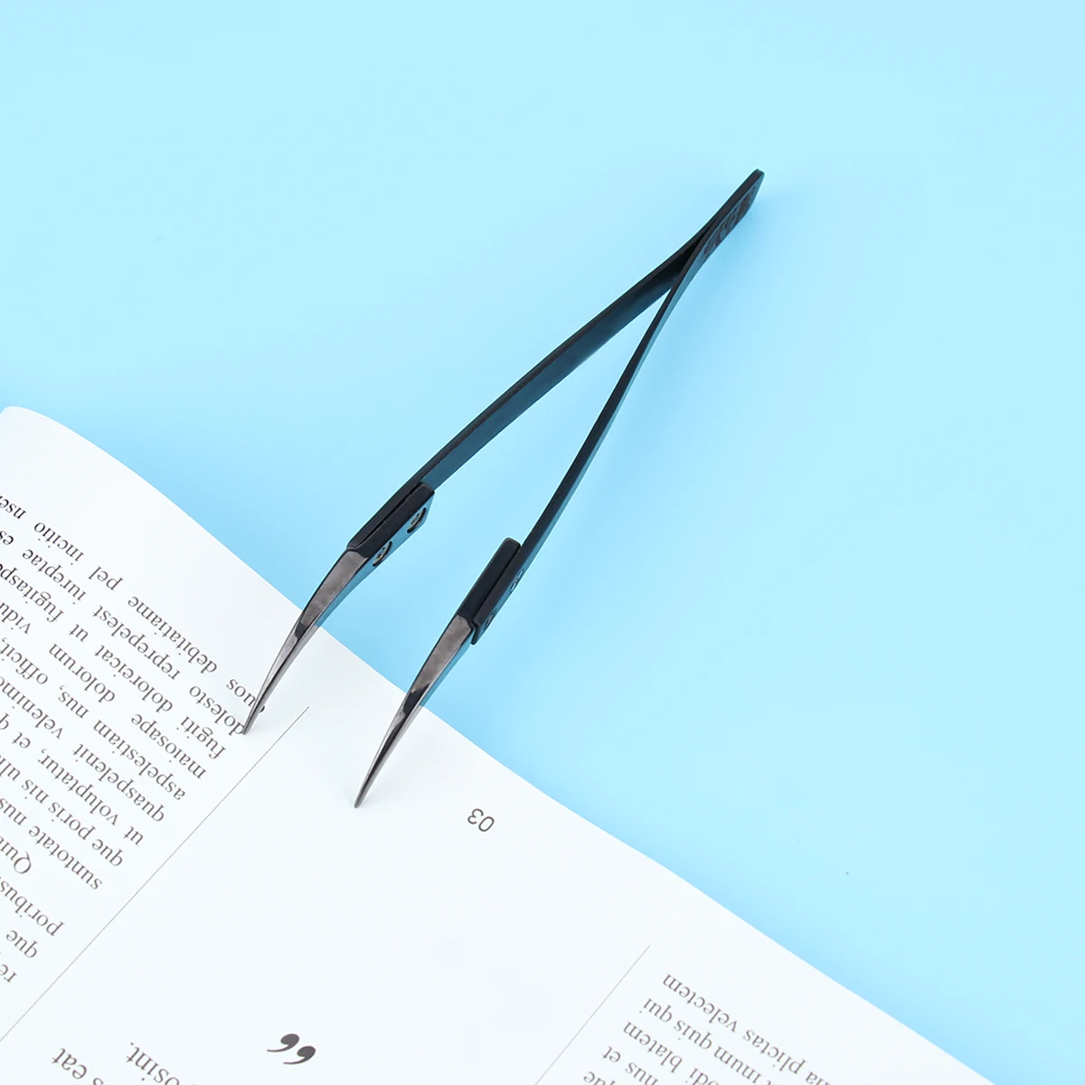 

1pc Precision Ceramic Tweezers Curved Tip 3000F Heat Resistant Anti-Static Anti-Magnetic Non-Conductive Smd Industrial Hand