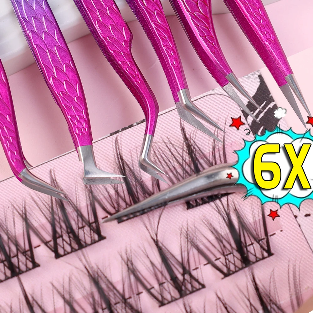 False Eyelashes Tweezers Stainless Steel for Lashes Extensions Makeup Tools Anti-static Precision Nail Art Rhinestone Tweezers