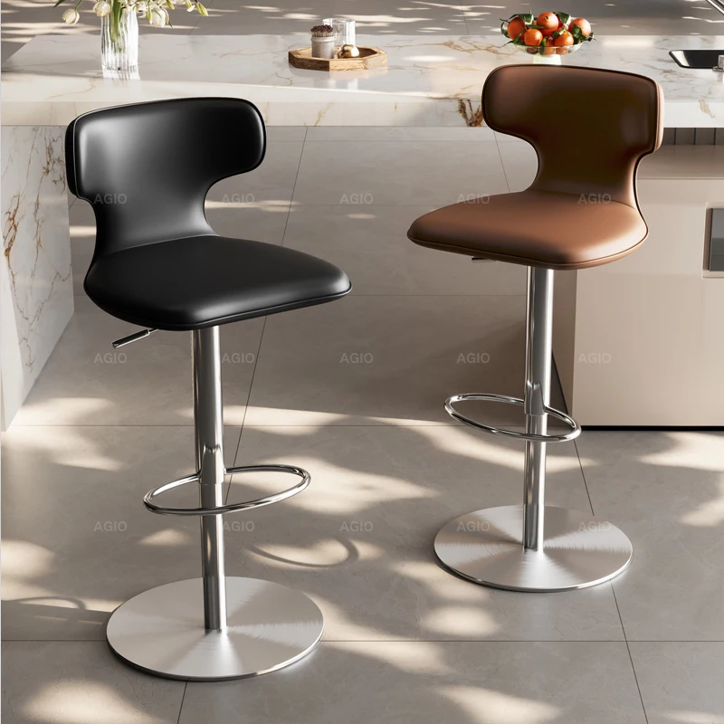 Barber Minimalist Bar Stools Adjustable With Back Camping Gaming Bar Chairs Ergonomic Relaxing Sillas Bar Furniture
