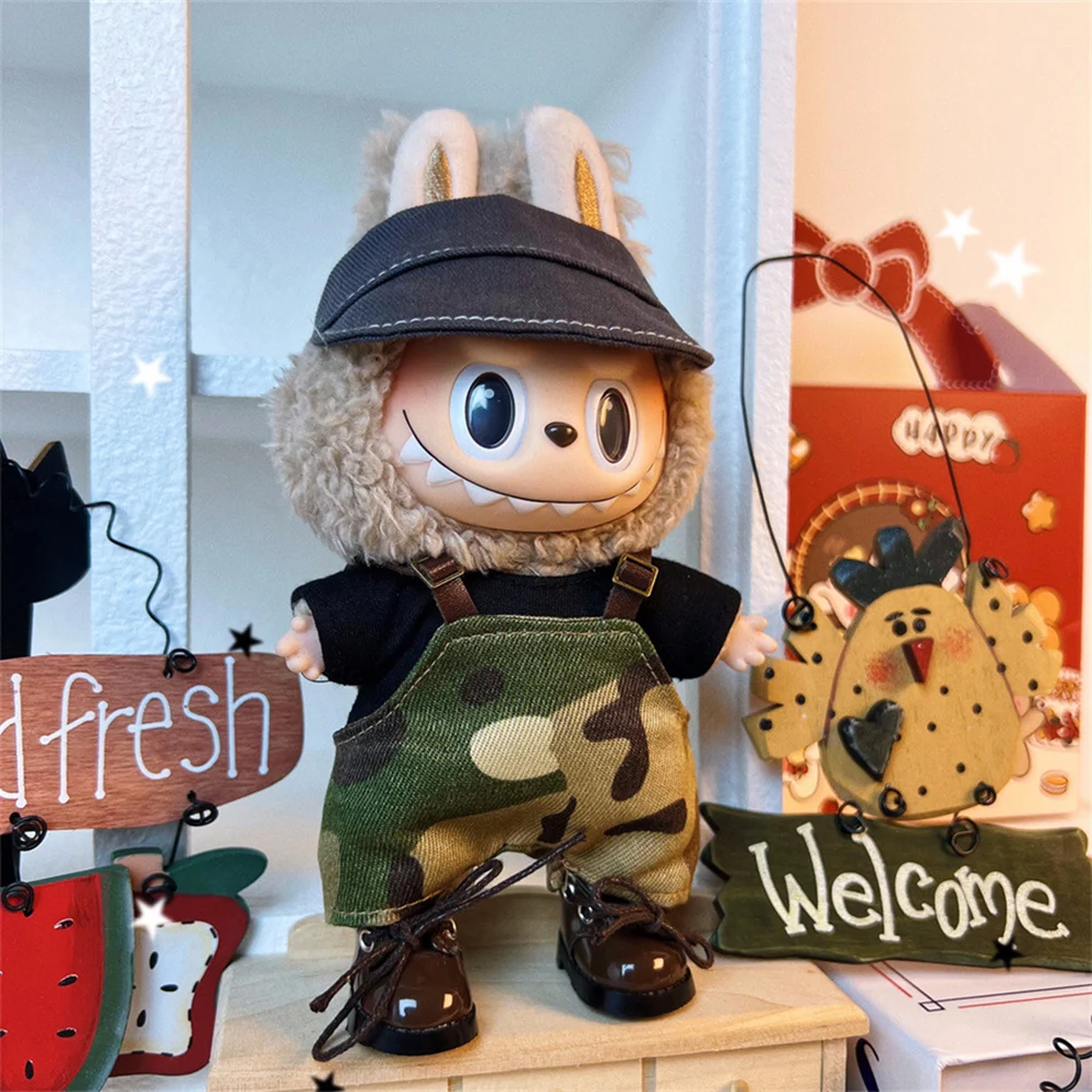 

17cm Cute Doll Clothing Labubu V1 V2 Idol Doll Cute Decoration Macaron Clothing Gift Set Accessories