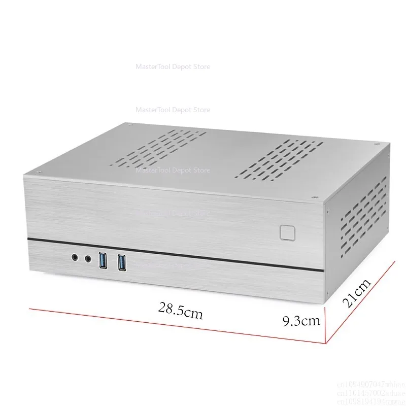 XQBOX A02 Aluminum Shell Iron Architecture Chassis HTPC Horizontal ITX Mini Chassis, Half-height Graphics Card - view 3