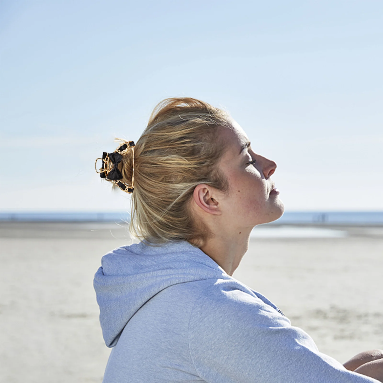 

2 шт., зажимы для волос с бантом, металлические когти для волос для женщин, аксессуары для волос большого размера, стильный головной убор, практичный душ для повседневного использования