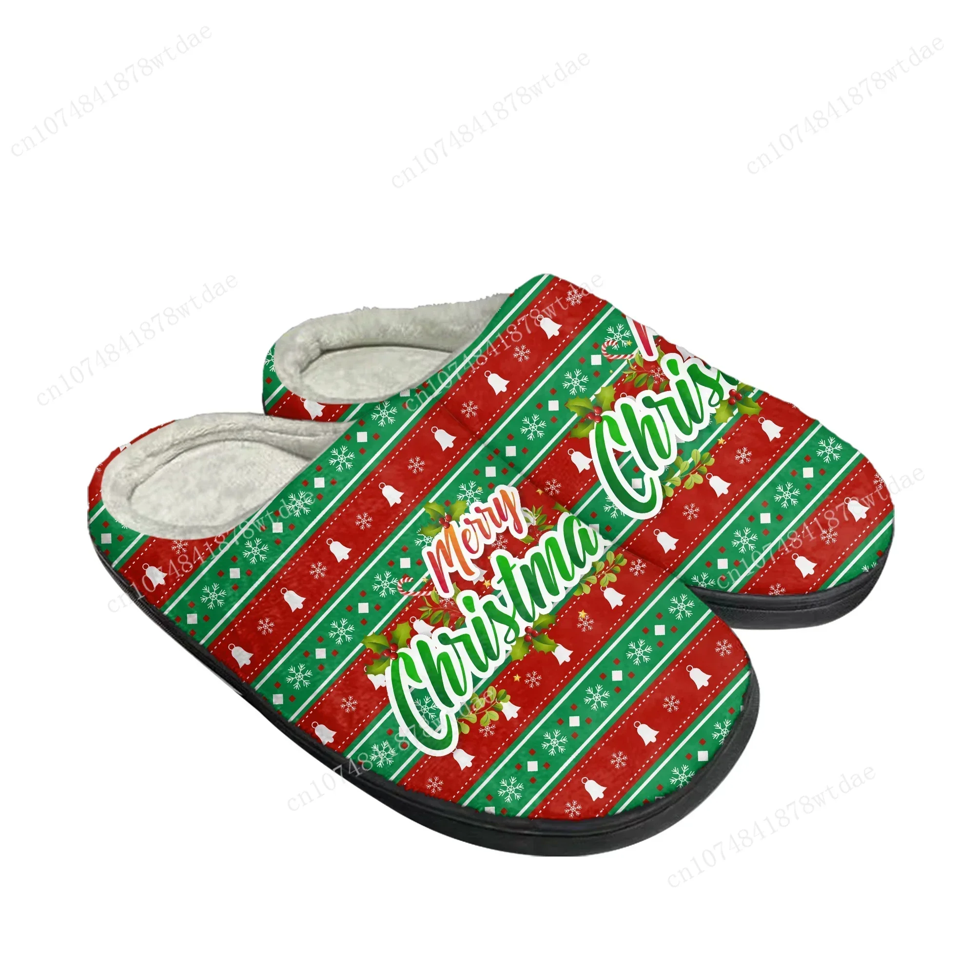 Merry Christmas Gift Home Cotton Slippers Mens Womens Plush Bedroom Casual Keep Warm Shoes Anime Custom Thermal Indoor Slipper 4