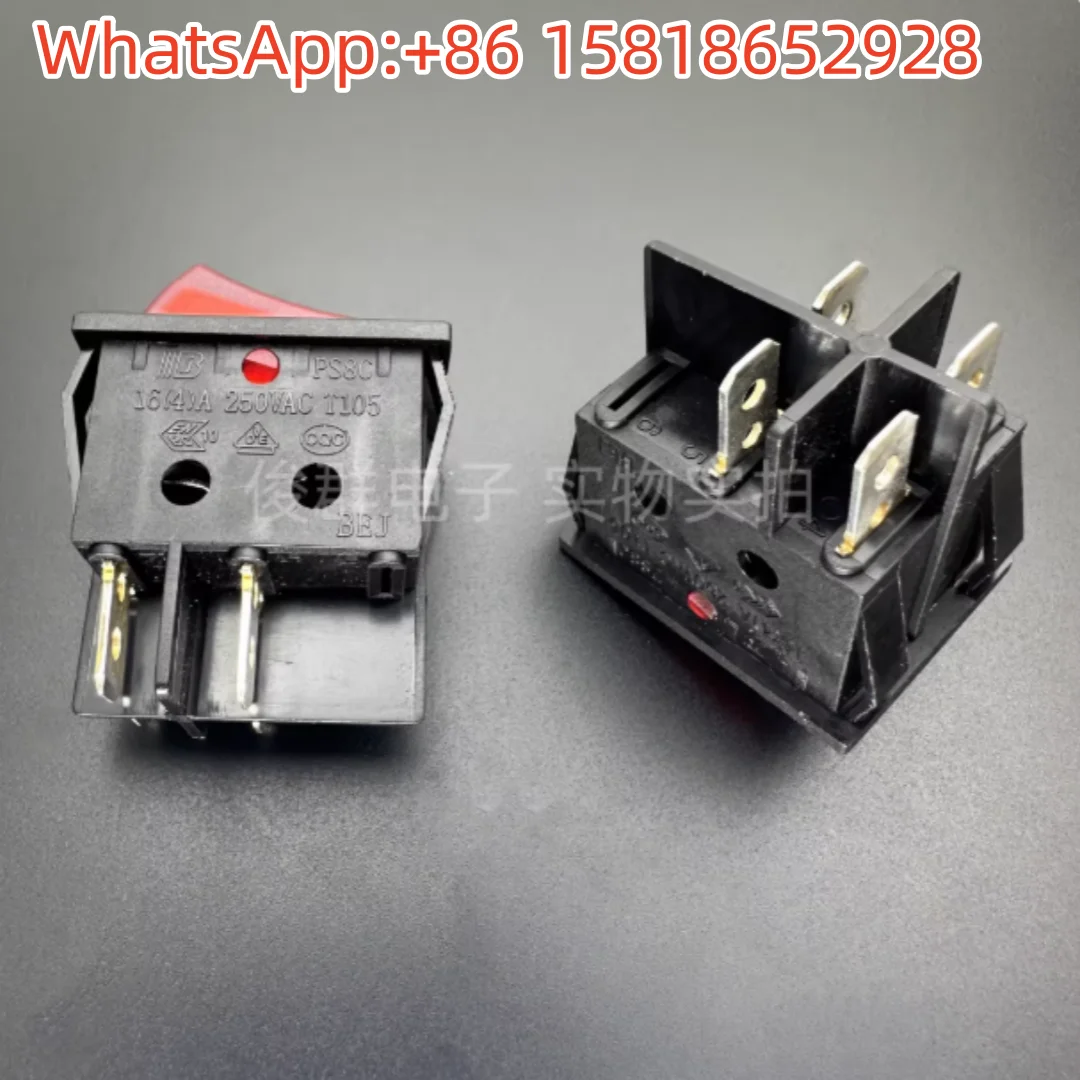 

5pcs Belga PS8C-5 boat rocker switch button 4 pins 2 gears high current 16A power button KCD4