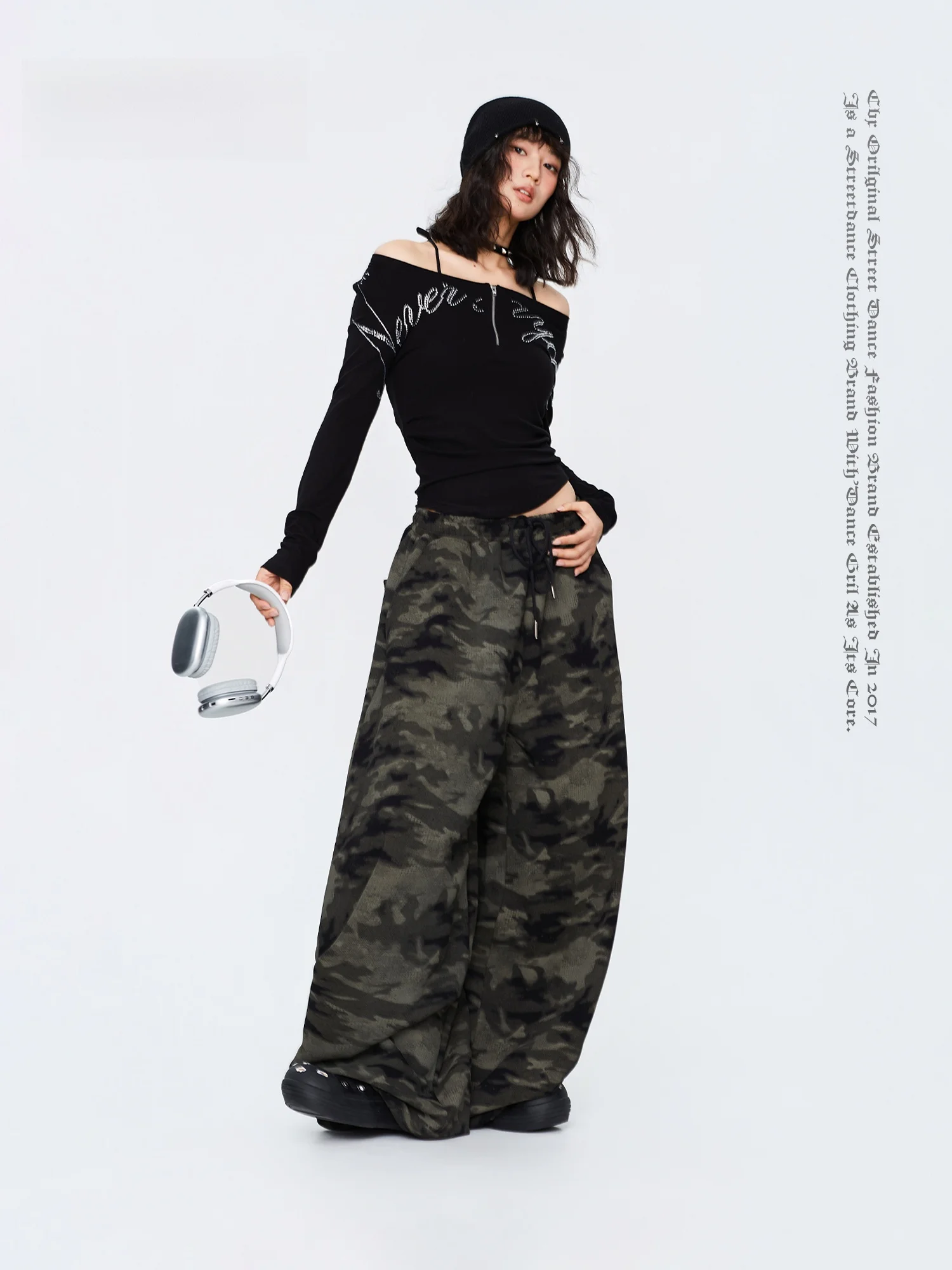 

CBXLAB Street Dance Trend Брендовые камуфляжные вязаные спортивные брюки в стиле хип-хоп в стиле ретро, свободные утягивающие повседневные брюки