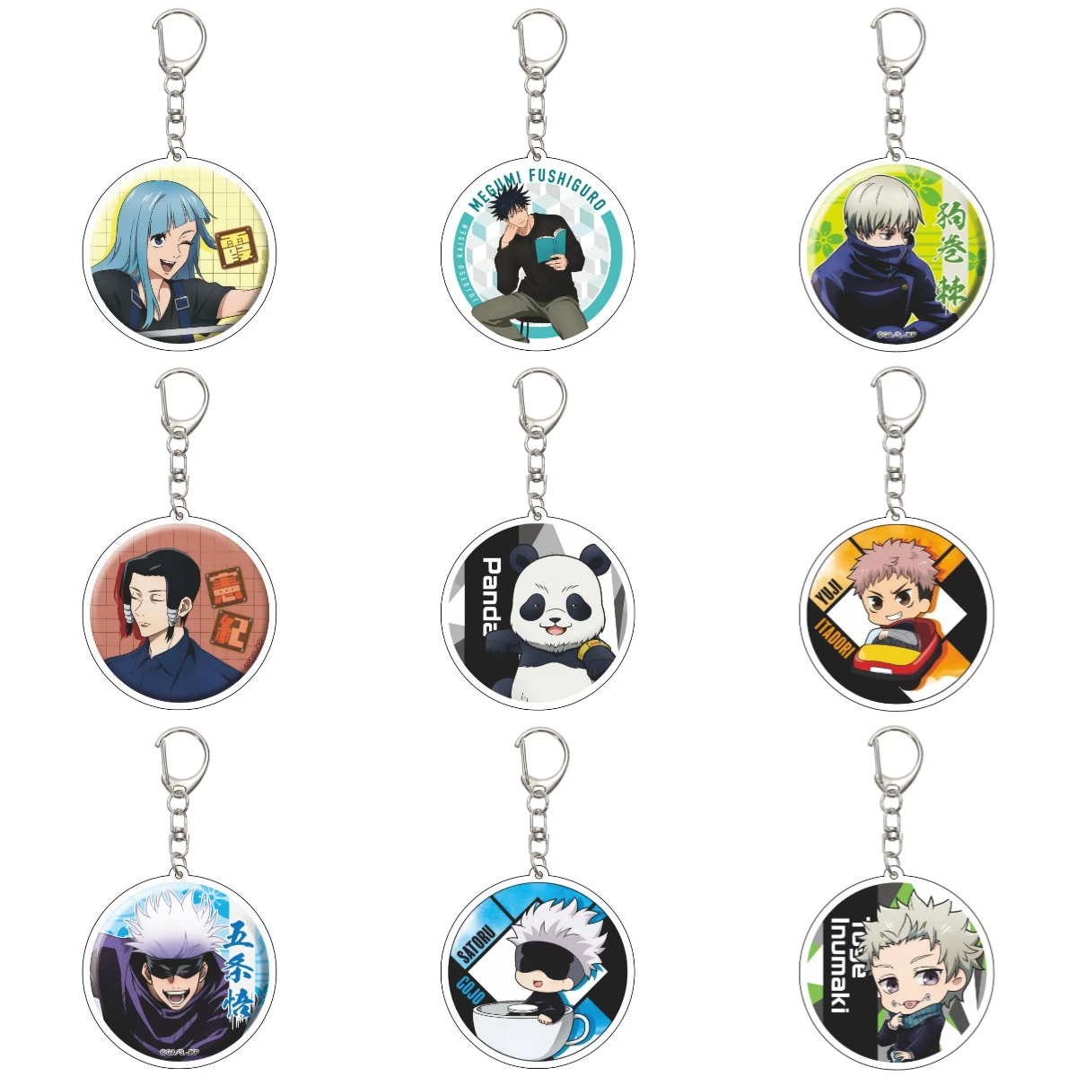 LLavero de Anime Jujutsu Kaisen de 55MM Okkotsu Yuta/Geto Suguru/Fushiguro Toji/Mahito, placa modelo acrílica, regalos de navidad