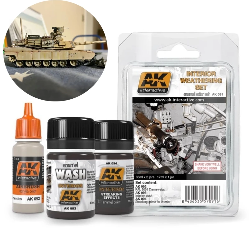 

Military Model Armored Vehicle Internal Aging Effect Liquid Set DIY Vehicle /building Models Natural Aging Effect Making Paint