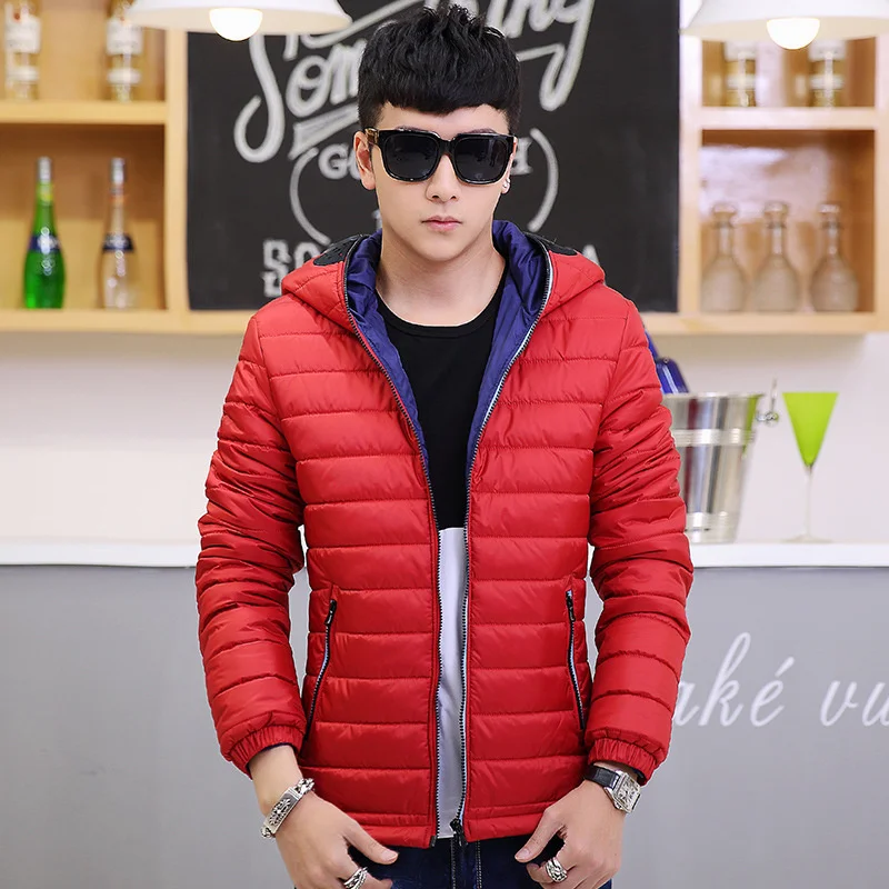 Winter Overcoat Hooded with Glasses Warm Jackets Men Down Casual Outwears Man Waterproof Outdoor