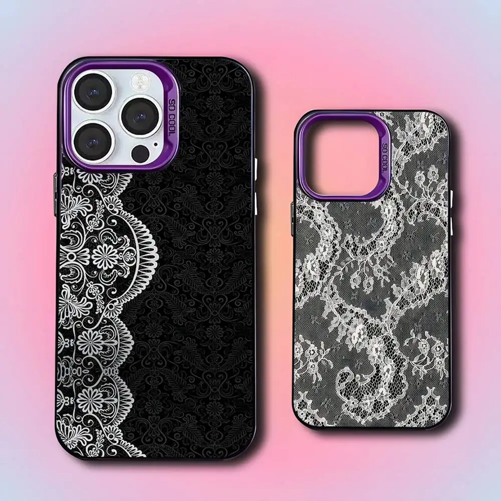 

Vintage Lace For Purple Candy Matte Cover iPhone 17,16,15,14,13,12,11,Mini,Pro,E,SE4,XS,MAX