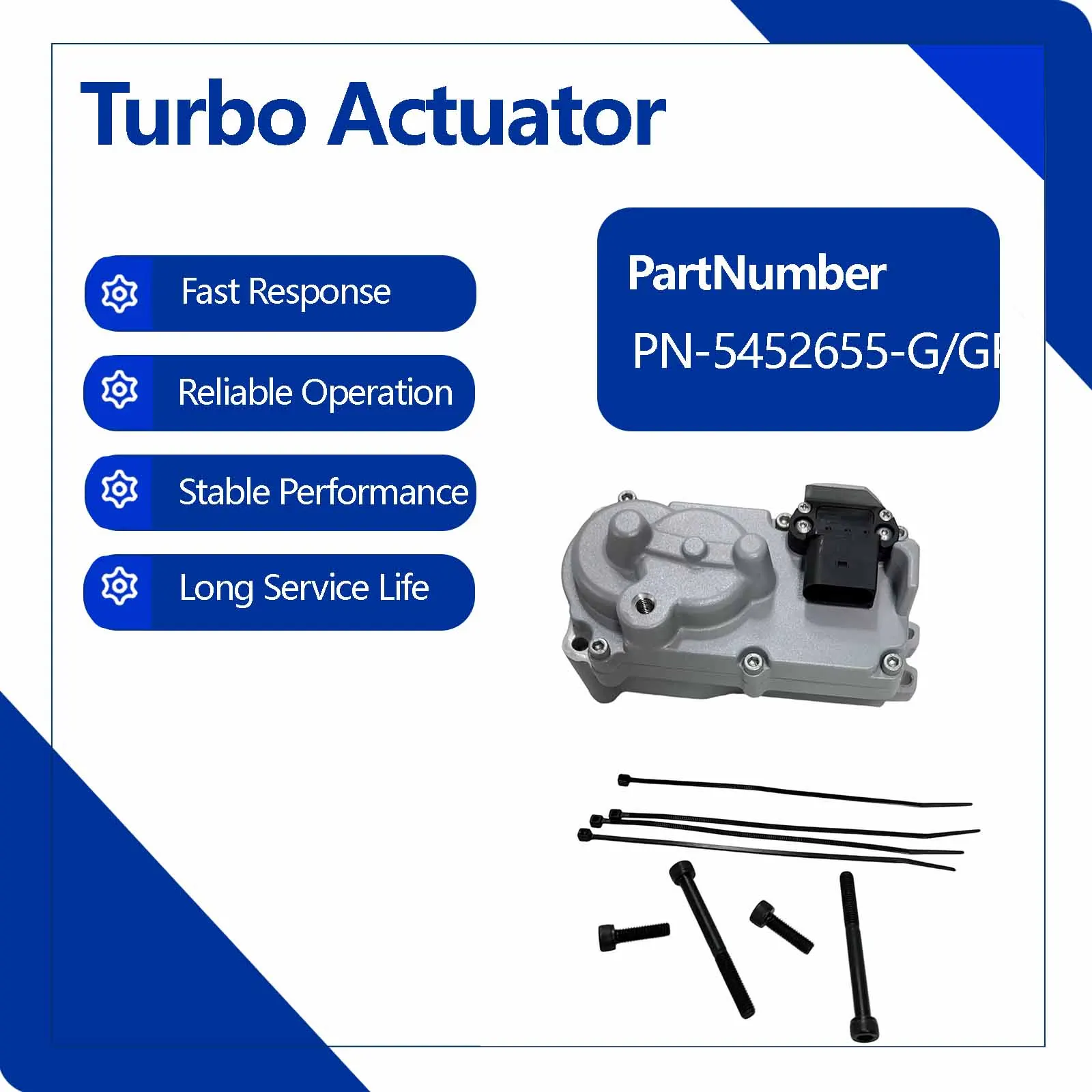 24V Turbo Eletronic Actuator PN-5452655-G/GR 5326058RX For Dodge 2500 3500 4500 5500 Pickup Truck HE300 Series (With cooling