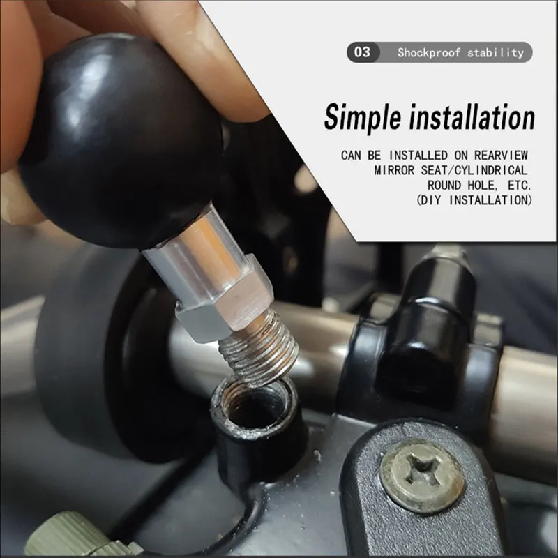 M10 رام جبل 1 ''الكرة محول M10 X 1.25 الخيوط آخر الكرة قاعدة Nstar دراجة نارية حامل هاتف اكسسوارات المحمول جبل