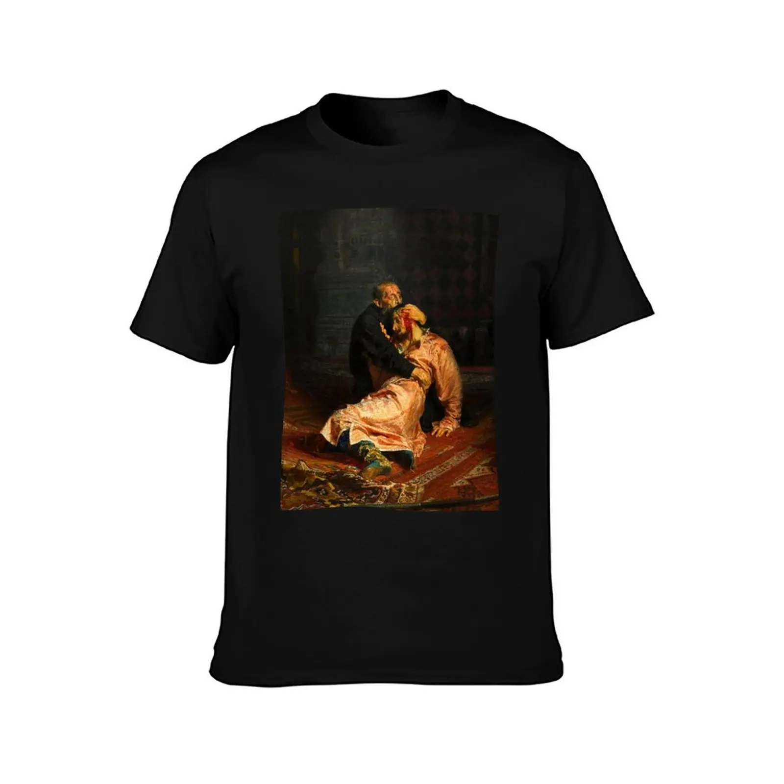 Vivid Retro - Ivan the Terrible and His Son Ivan T-Shirt Summer Casual Cotton Tee Oversized Streetwear Tops Unisex Men Women