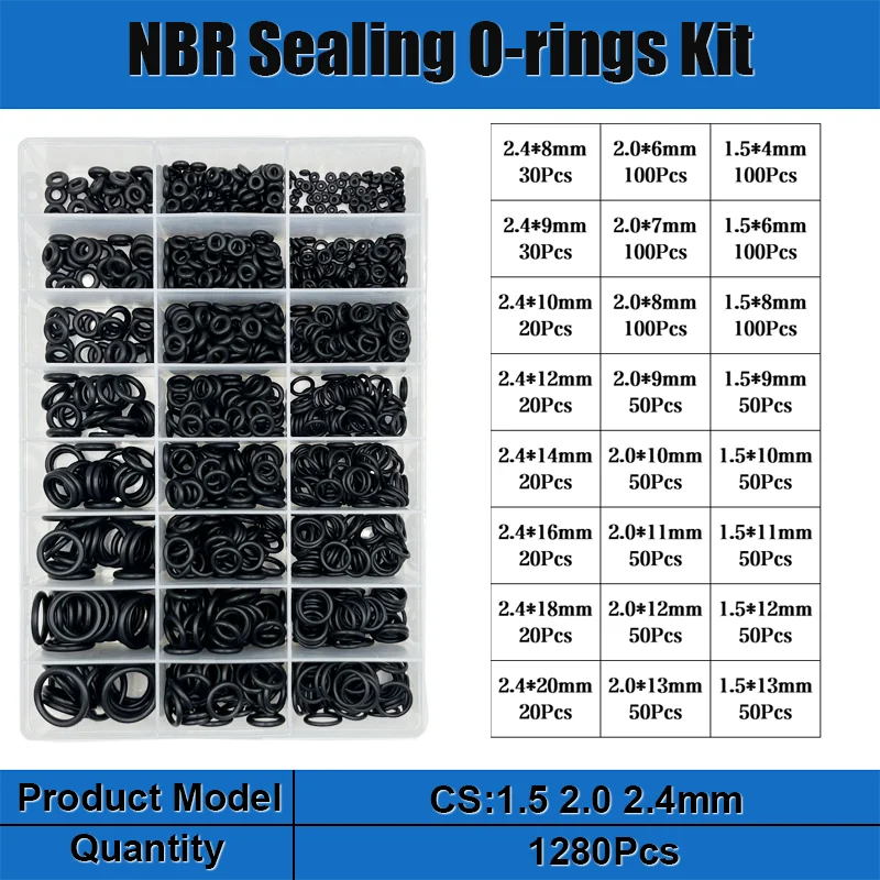 Gummi O Ring Dichtung Unterlegscheibe Sanitär Dichtung Ölbeständig Oring Automobil Sanitär Wasserhahn Wasser Reparatur Schwarz NBR Dichtung O-Ring – Detail 18