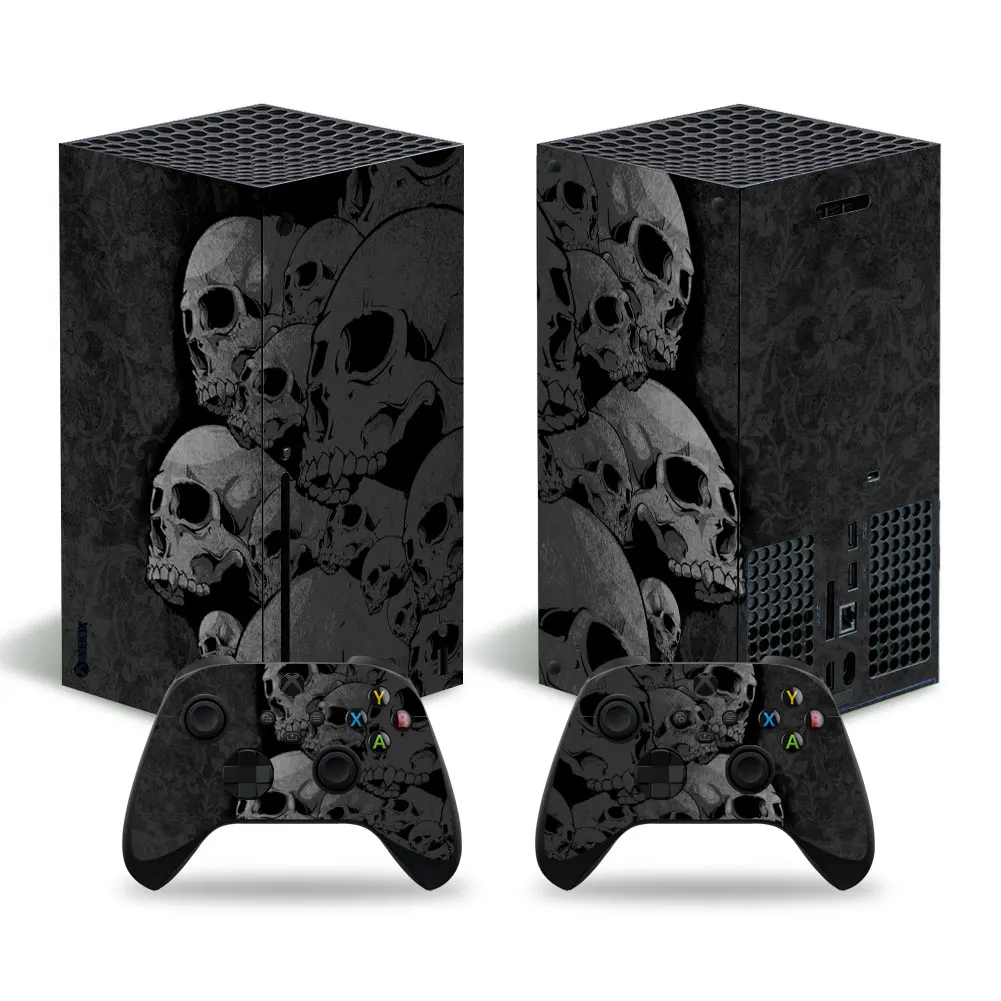 Penutup stiker kulit bergaya warna-warni untuk Xbox Series X Console dan 2 controller Xbox Series X Skin Sticker Viny
