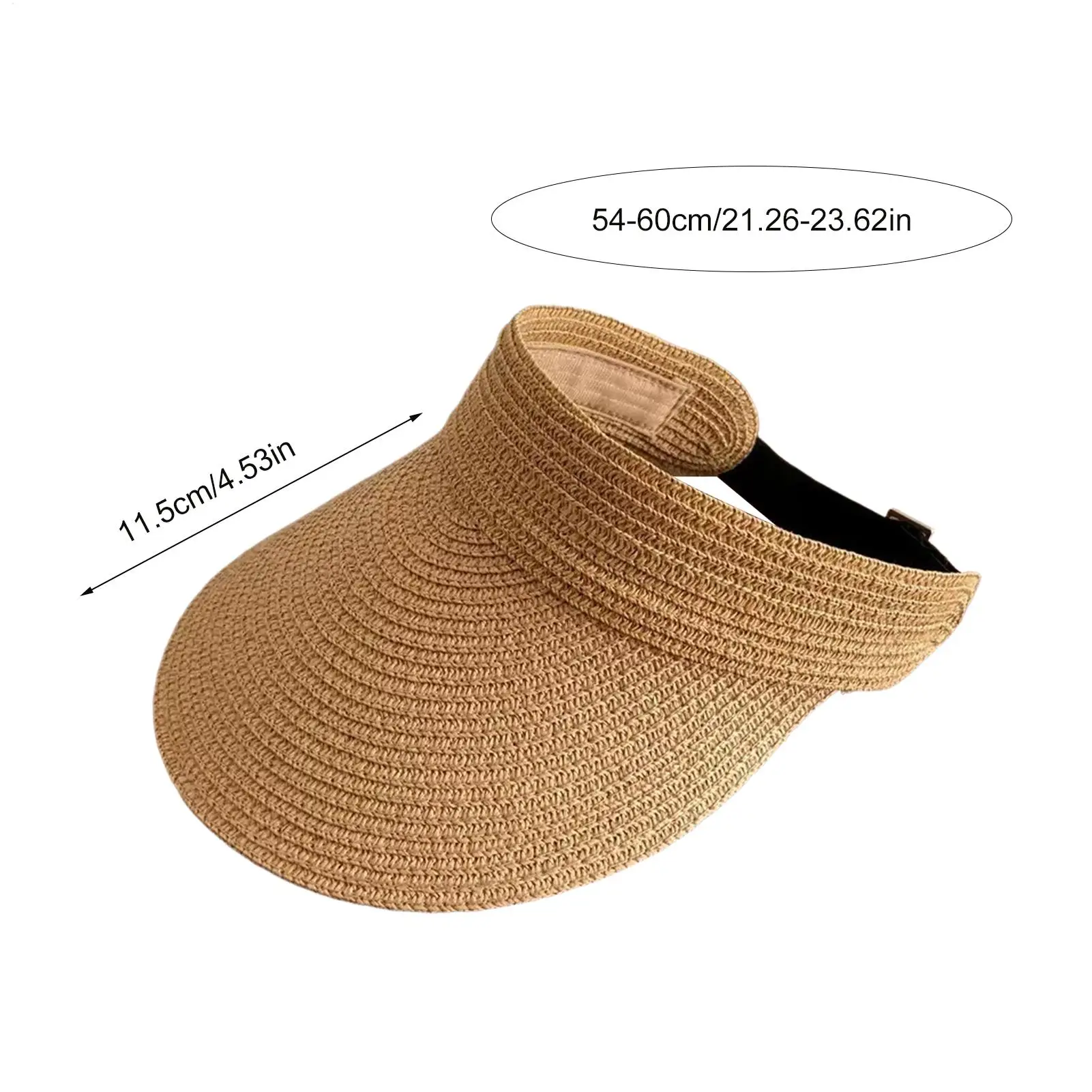 Beach Hats For Women UV Block Straw Headgear Wide Brim Ponytail Hat For Teen Girls Pool Sports Outdoor Hiking Camping Climbing view 6