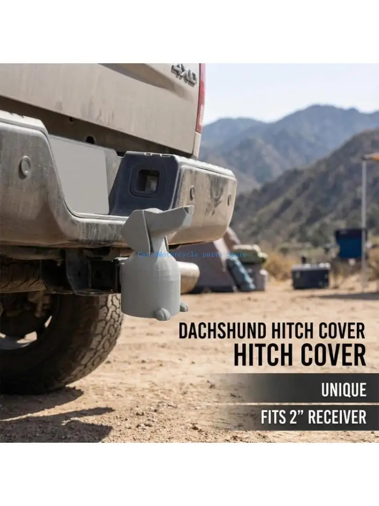 

Y9UC Dog Head Trailer Hitch Cover Quick Installation Trailer Coupling Cover Caps Protector For Auto Accessories