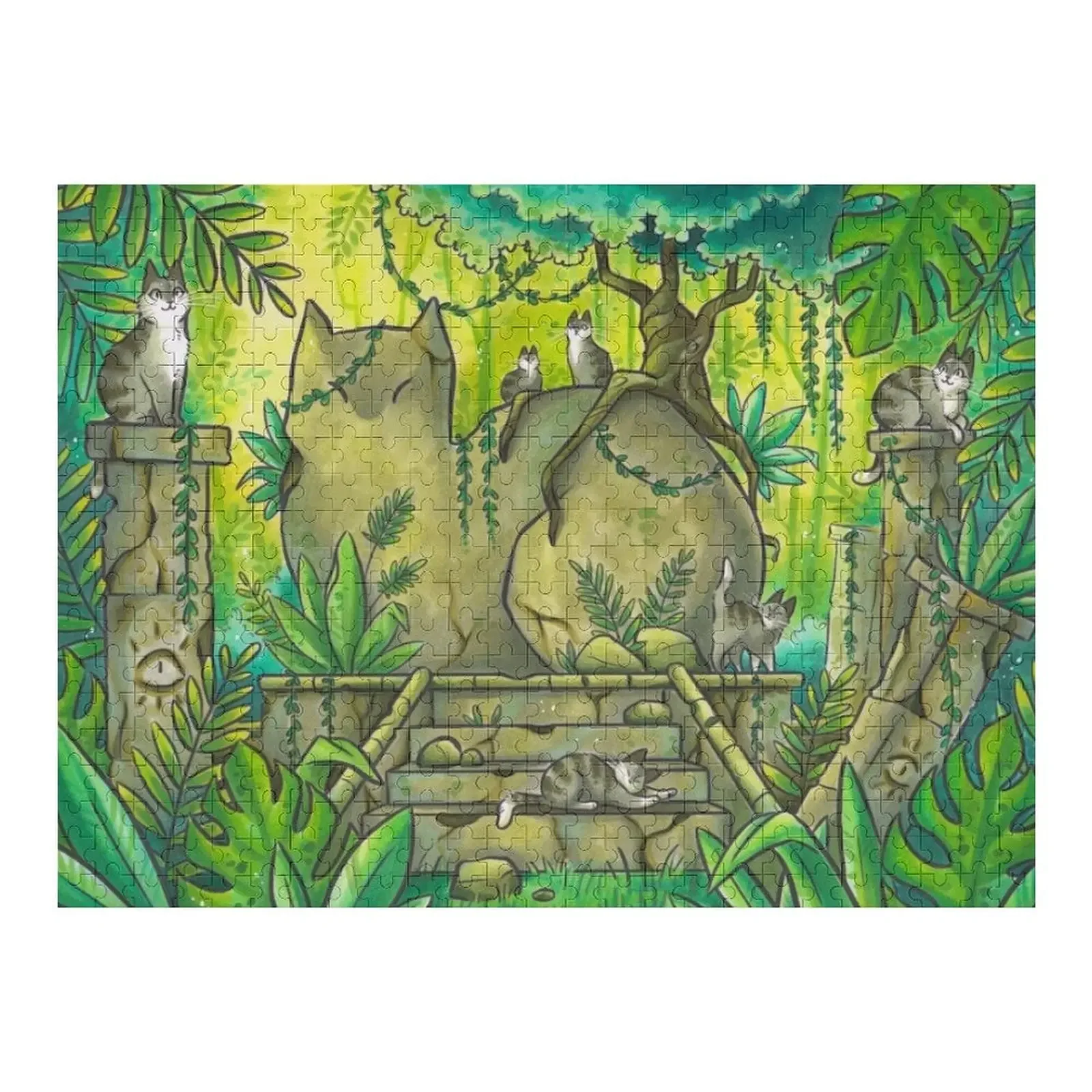 

Jungle Cat Ruins Jigsaw Puzzle Customized Toys For Kids Custom Jigsaw Diorama Accessories Puzzle