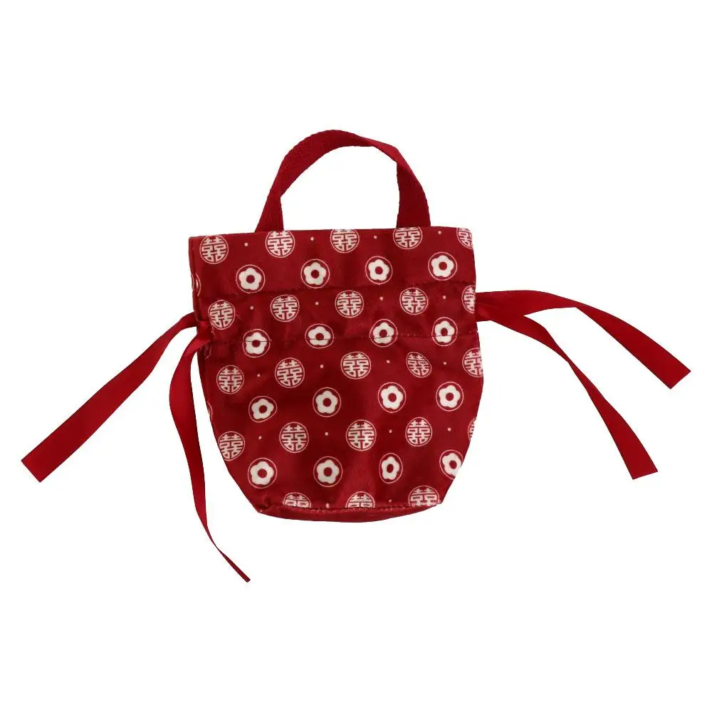 Saco de cordão com bowknot, bolsa floral doce, saco de casamento e açúcar festivo, estilo coreano