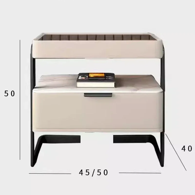 

White Bedside Table Nordic Night Stand Wood Coffee Cabinet Narrow Living Room Round Open Cabinets Bedroom Closets Storage Cute