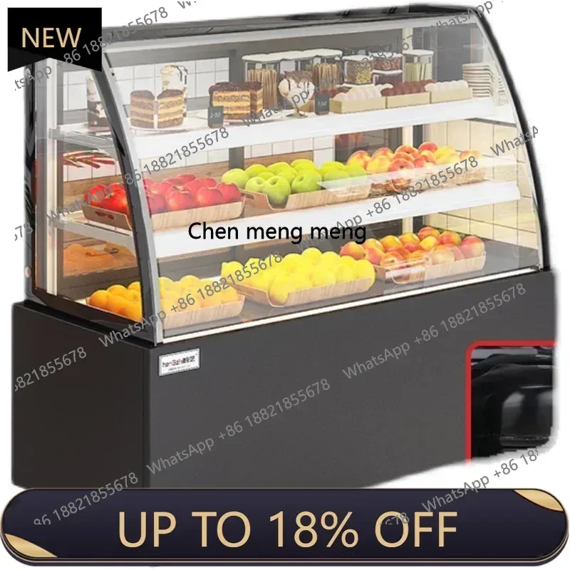 

Z189 Cake Refrigerated Display Commercial Glass Fruit Cooked Dessert Freezer Air Cooling Table Fresh Cabinet A5