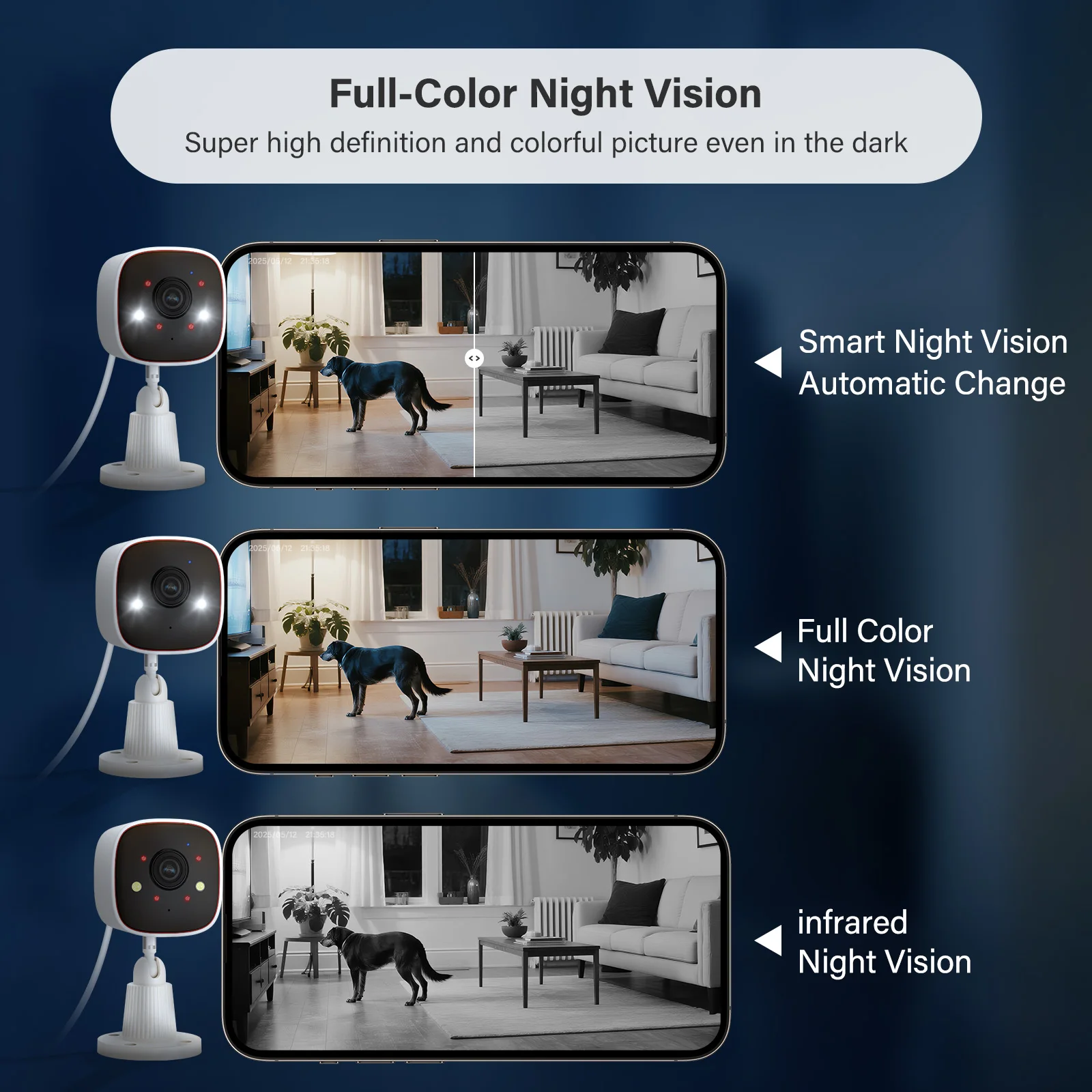 8個セット 2K FHD ワイヤレス防犯カメラ IP66防水 屋内外両用 2.4Ghz WiFi カラー暗視 AI人感センサー搭載