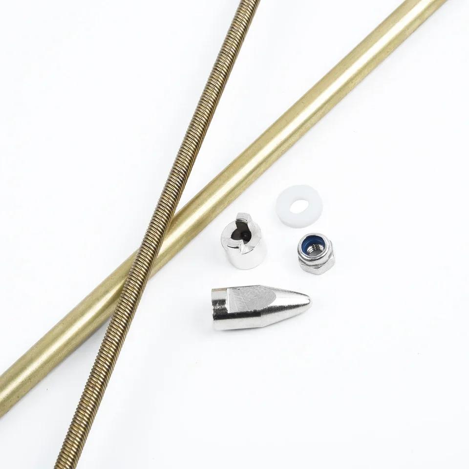 Durashmall Kit Arbre Flexible 4 Mm X 350 Mm Pour Bateau RC – CW/CCW, Avec Tube Cuivre Et Tête De Balle Inox