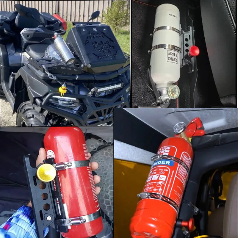 Fire Extinguisher Mount Bottle Holder Aluminum For Jk Jku Jl Utv Roll Bar Fits for taxi Fire extinguisher holder