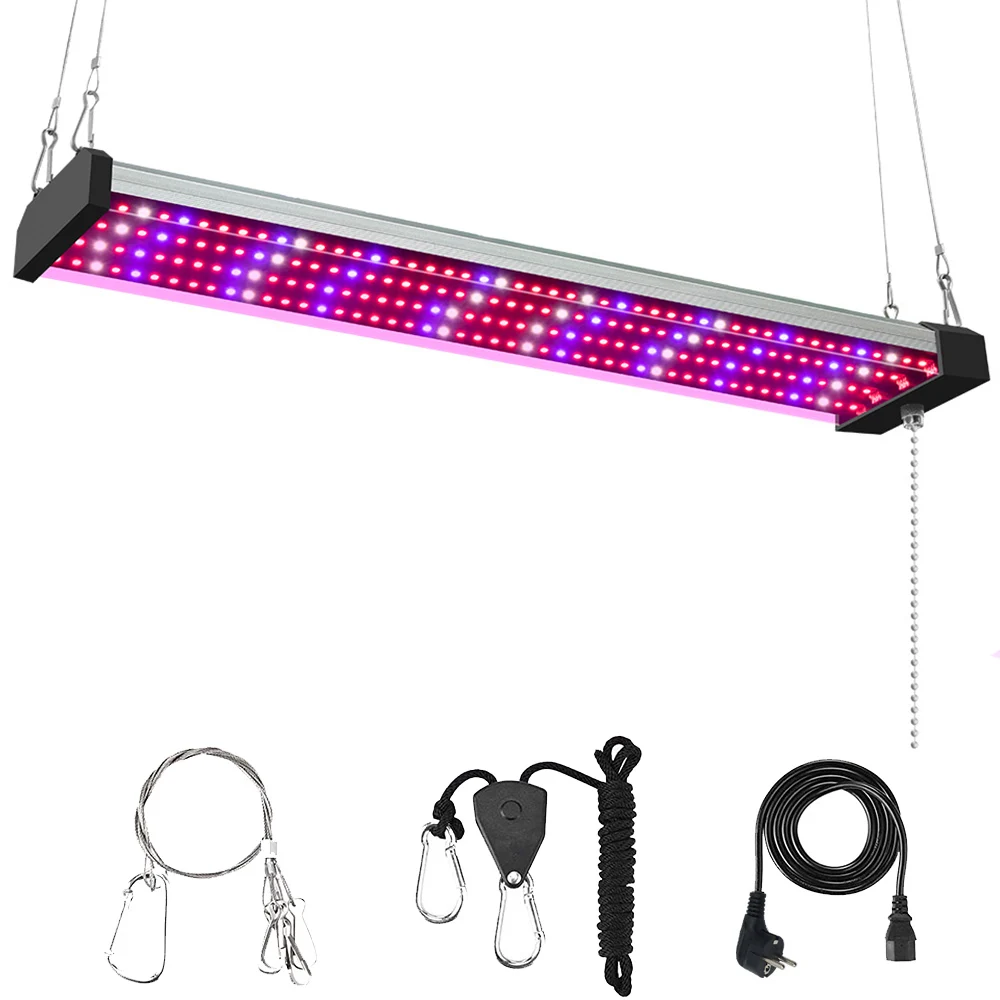 JGT Anschließbare LED-Pflanzen wachsen Licht Vollspektrum Hydrokultur-Wachstumslampe mit Zugkettenschalter Indoor Veg Flower Phytolamp Panel 6