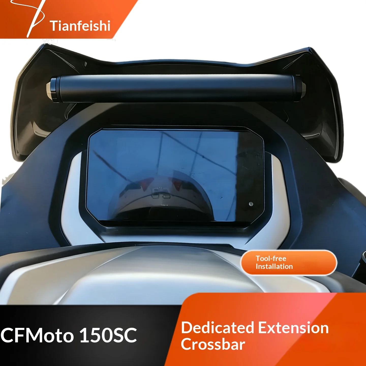 【Premium】 For CFMOTO 150SC Extended Crossbar, Multifunction Expansion Bracket Phone Holder Accessories