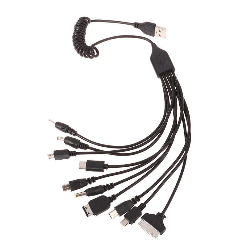 1Pc 1Pc 10 In 1 Micro USB Multi Pin Kabel Oplader Universele USB Adapter Kabel Data Wire Cord multifunctionele Data Transfer Kabel