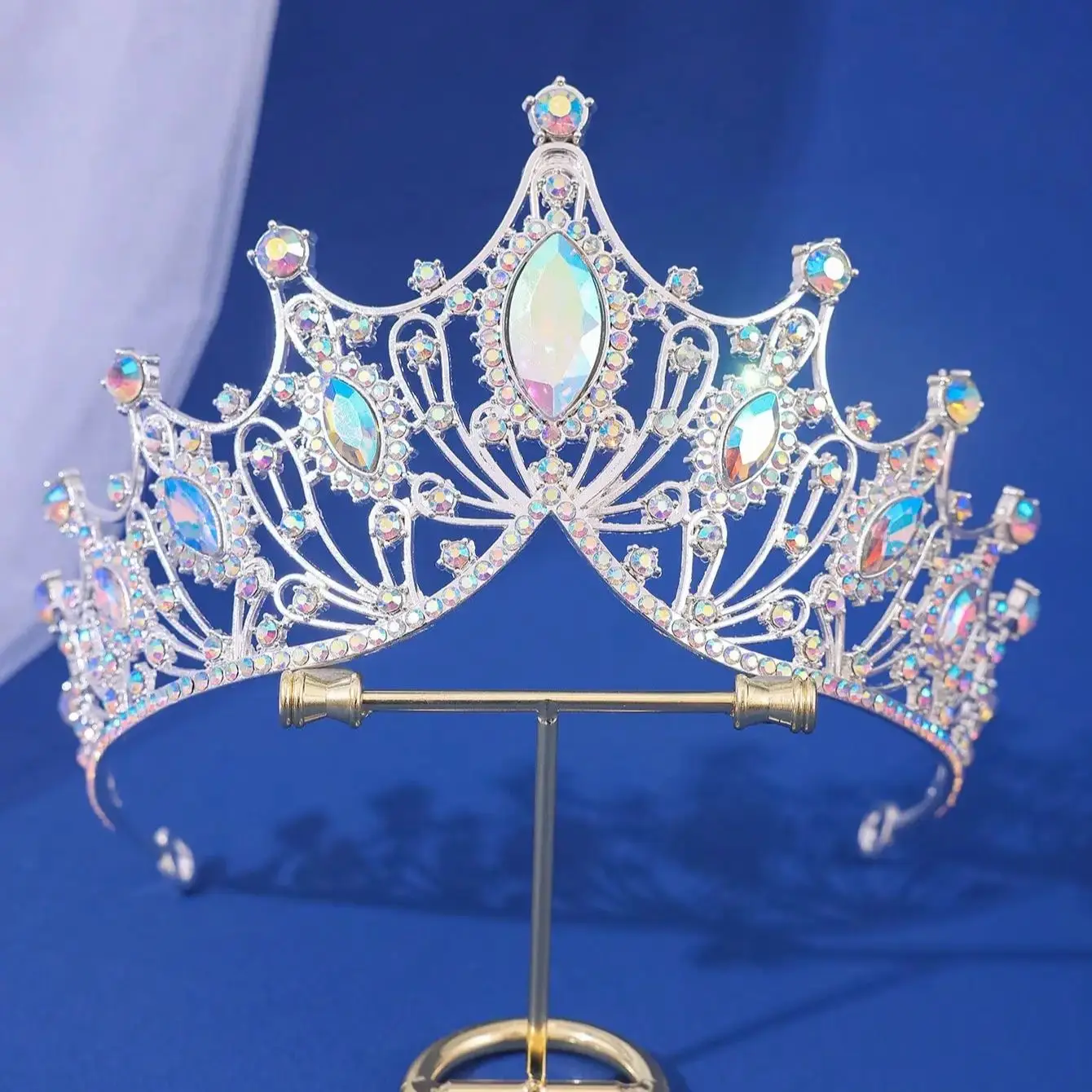 Couronne de Patients Baroque Vintage, Princesse, Reine, Vêtements de Sauna, Diadème en Clip pour Femmes, Couronne de Mariage, Accessoires de Cheveux, Bijoux