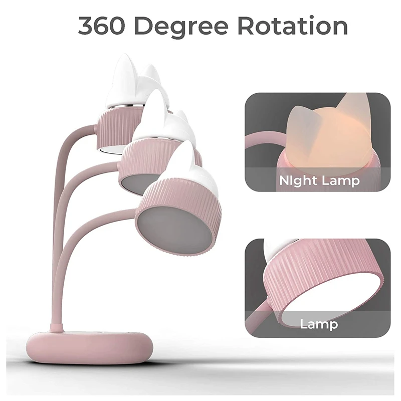 Rechargeable Desk Lamp ,Cordless Desk Lamp , Convenient LED Reading Wireless Lamp , With 3 Light Brightness Levels