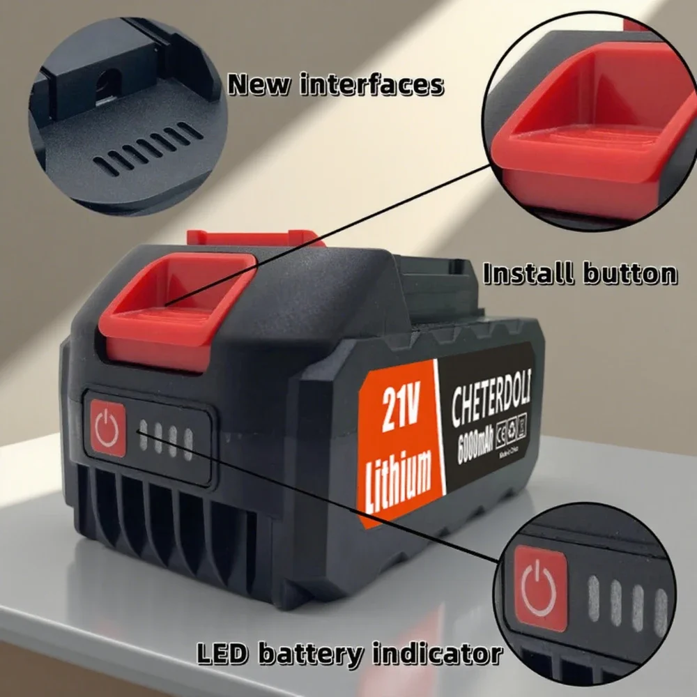 

Аккумулятор литий-ионный 18В/20В/21В высокой мощности с индикатором заряда для беспроводных электроинструментов Makita BL1830 BL1840 BL1850