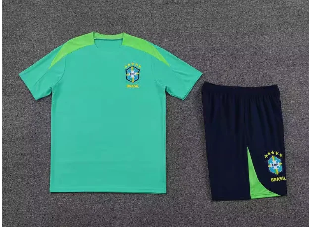 

25 Summer 3D Printed Clothing Brazil Team Football Training Kit Breathable and Quick Drying