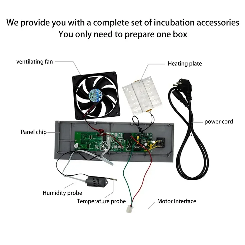 Egg Hatching Incubator DIY Incubator Mini incubateur Controller Set DIY Egg Incubator with Temperature Control Chicken Duck Bird