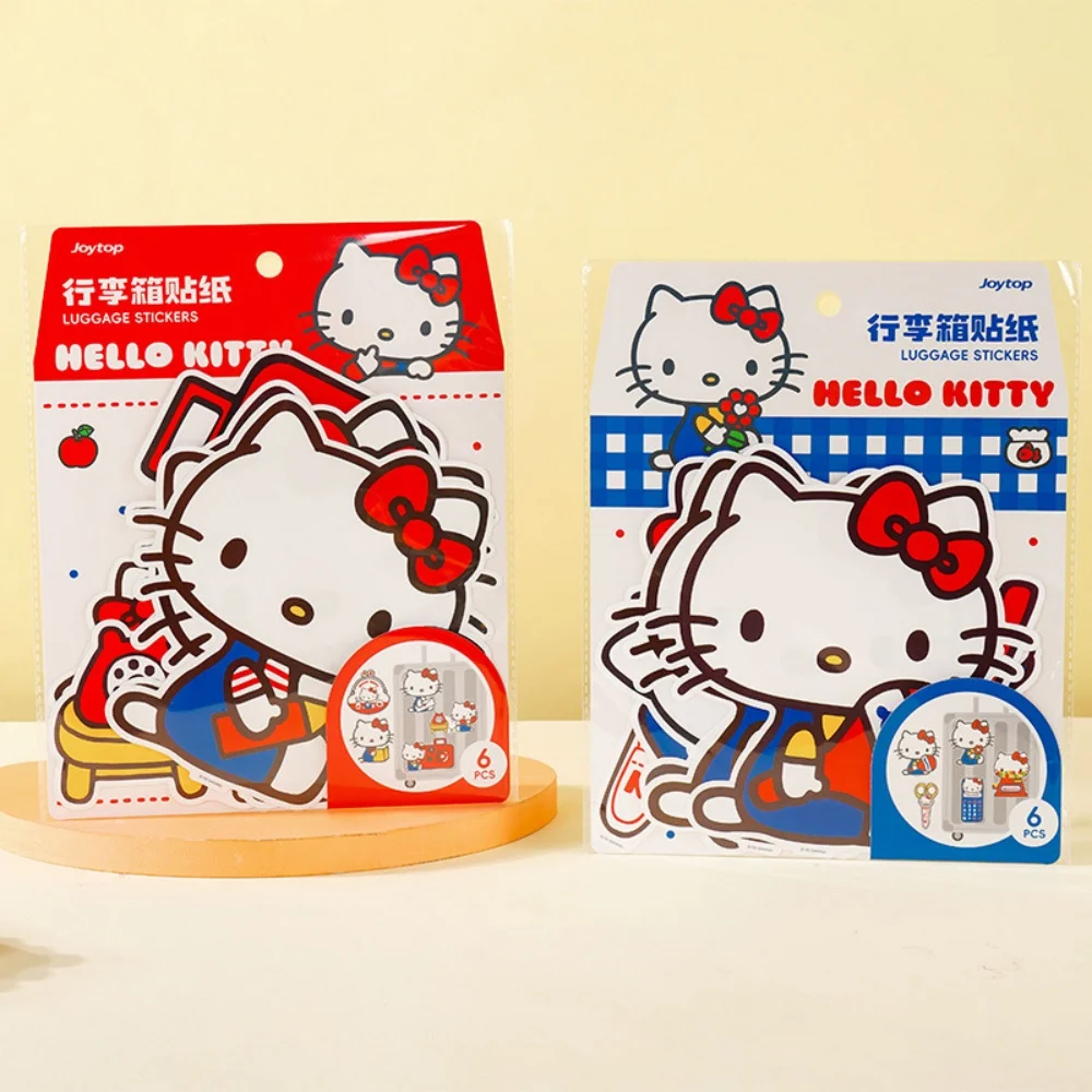 ملصقات سانريو هالو كيتي الأصلية لتزيين حقيبة الكمبيوتر المحمول وملصقات الكمبيوتر المحمول والقرطاسية وهدايا عيد الميلاد للفتيات