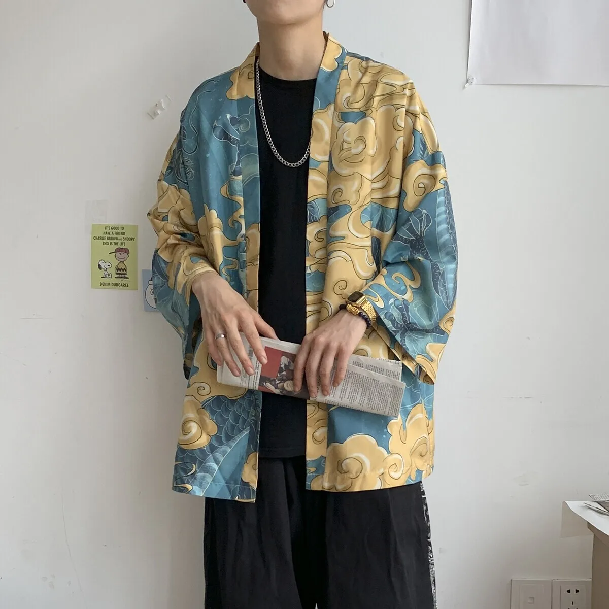 2025 Summer Men Robe Loose Kimomo Open Stitch Mens Embroidery Hanfu Male Chinese Style Oversized Cardigan M-5XL