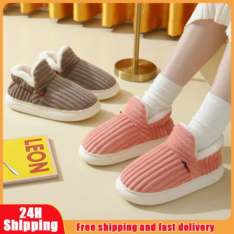 

Pallene новые меховые тапочки для женщин и мужчин, зимние меховые модные теплые плюшевые уютные шлепанцы на щиколотке для дома, домашняя хлопковая обувь на мягкой подошве