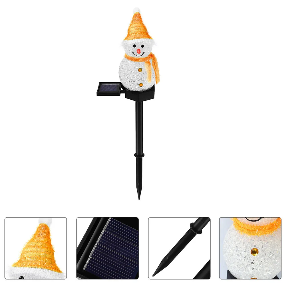 

LED Snowman Shape Solar Garden Light Outdoor Ground Stake Lamp Decorative Lawn Lamp Energy Saving Outdoor Landscape Light